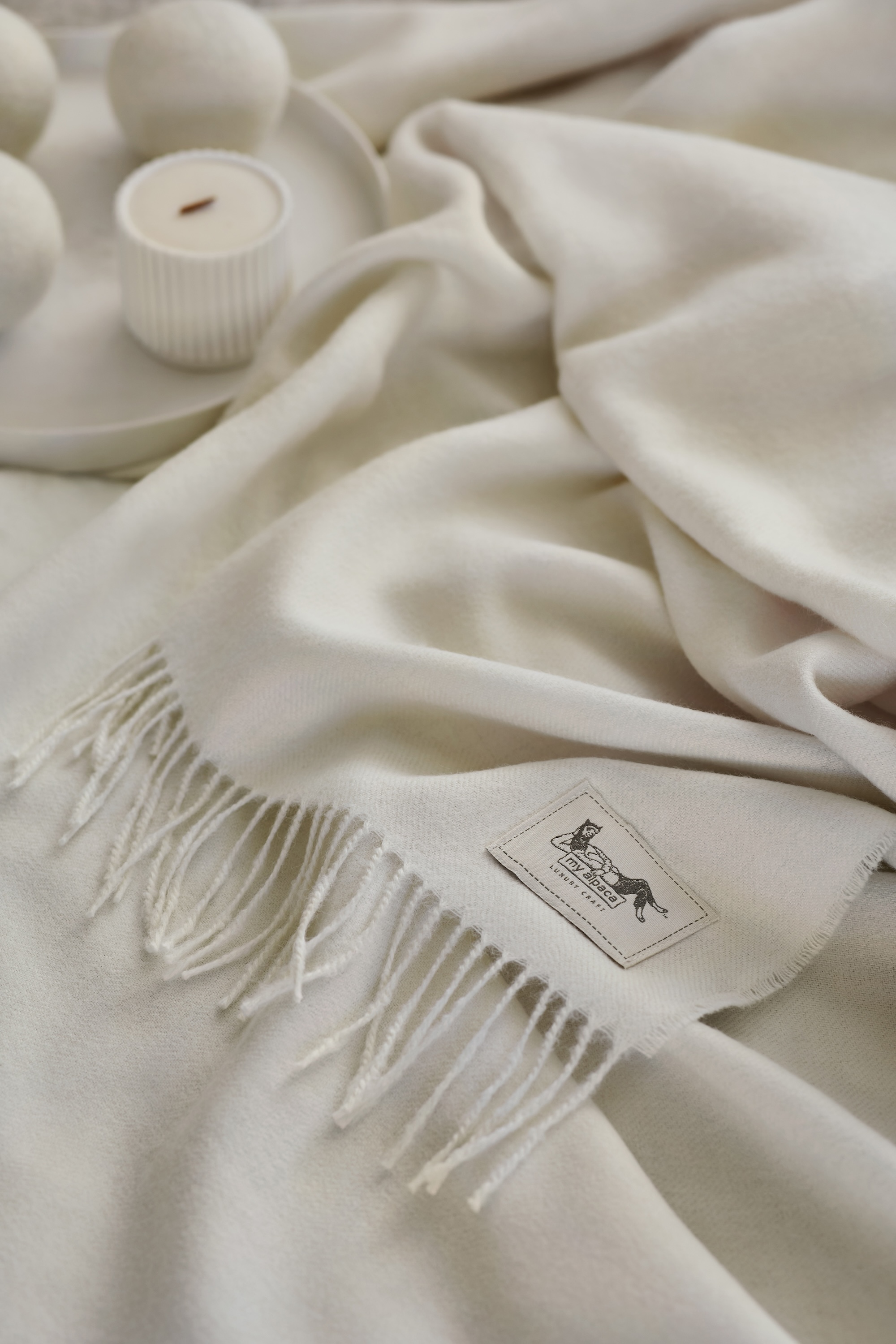Pled 100% baby alpaca classic Ivory